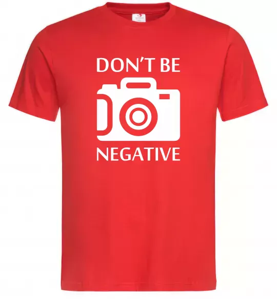 Мужская футболка Don't be negative Красный фото
