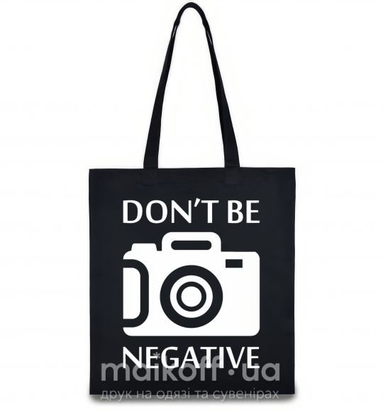 Еко-сумка Don't be negative Чорний фото