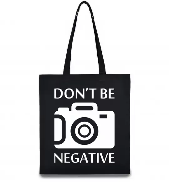 Еко-сумка Don't be negative Чорний фото
