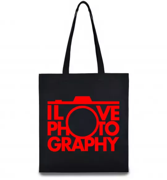Эко-сумка I love photography Черный фото
