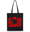 Эко-сумка I love photography Черный Эко-сумка I love photography Черный фото