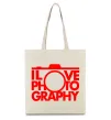 Эко-сумка I love photography Бежевый Эко-сумка I love photography Бежевый фото