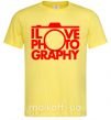 Мужская футболка I love photography Лимонный фото