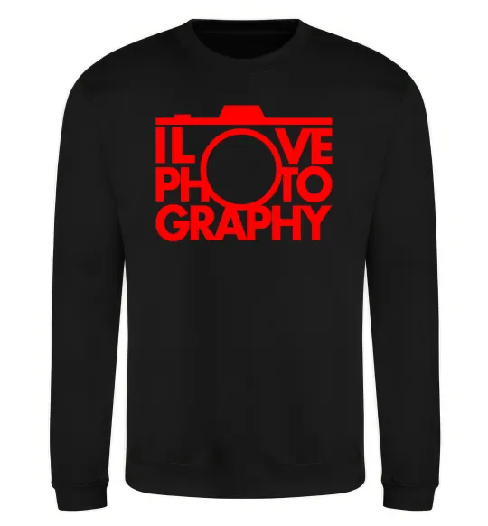 Свитшот I love photography Черный фото