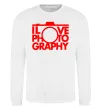 Свитшот I love photography Белый фото