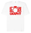 Футболка Оверсайз I love photography Білий фото