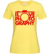 Женская футболка I love photography Лимонный фото