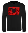 Світшот I love photography Чорний Світшот I love photography Чорний фото