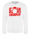 Світшот I love photography Білий Світшот I love photography Білий фото