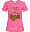 Женская футболка Just say cheese Ярко-розовый фото