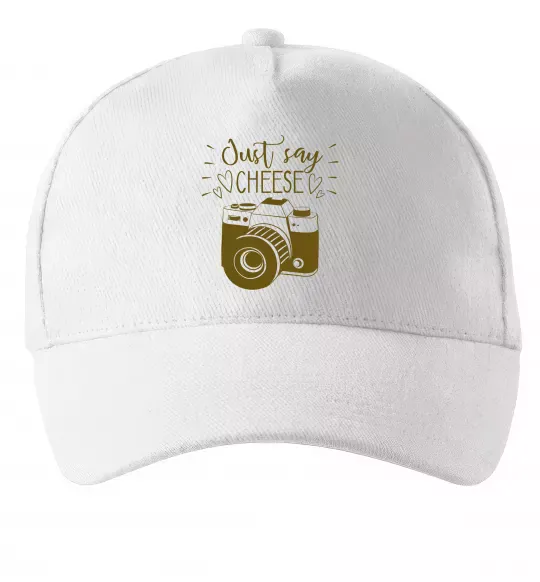 Кепка Just say cheese Белый фото