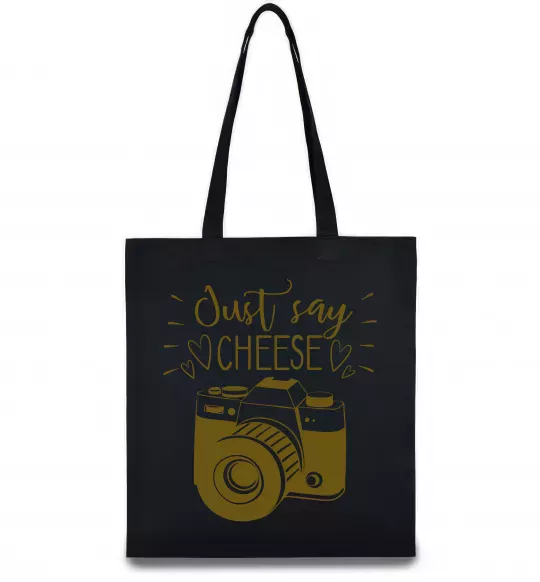 Эко-сумка Just say cheese Черный фото