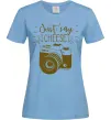 Жіноча футболка Just say cheese Блакитний Жіноча футболка Just say cheese Блакитний фото