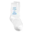 Носки Keep calm and call a dsigner Белый фото