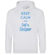 Жіноча толстовка (худі) Keep calm and call a dsigner Сірий меланж фото