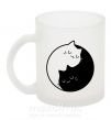 Чашка стеклянная Cat black and white Фроузен фото