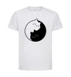 Дитяча футболка Cat black and white Білий фото