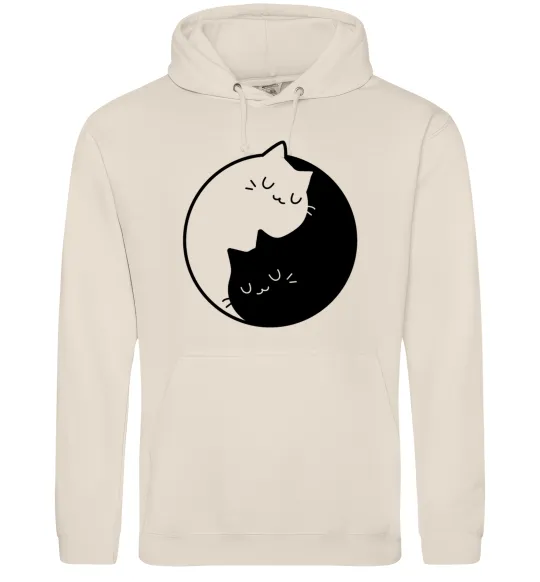 Чоловіча толстовка (худі) Cat black and white Таш фото