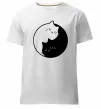 Мужская премиум футболка Cat black and white Белый фото