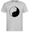 Чоловіча футболка Cat black and white Сірий Чоловіча футболка Cat black and white Сірий фото