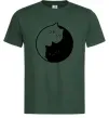 Чоловіча футболка Cat black and white Темно-зелений Чоловіча футболка Cat black and white Темно-зелений фото