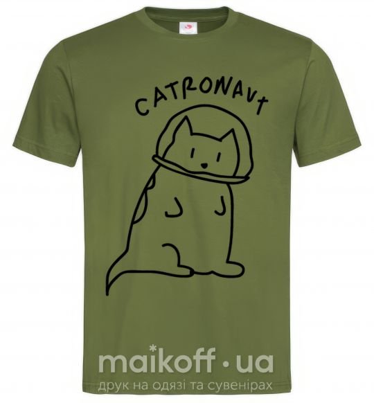 Мужская футболка Catronaut Оливковый фото