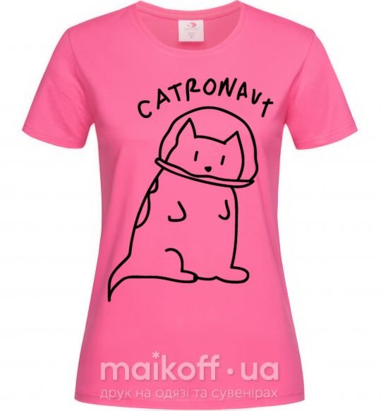Жіноча футболка Catronaut Яскраво-рожевий фото
