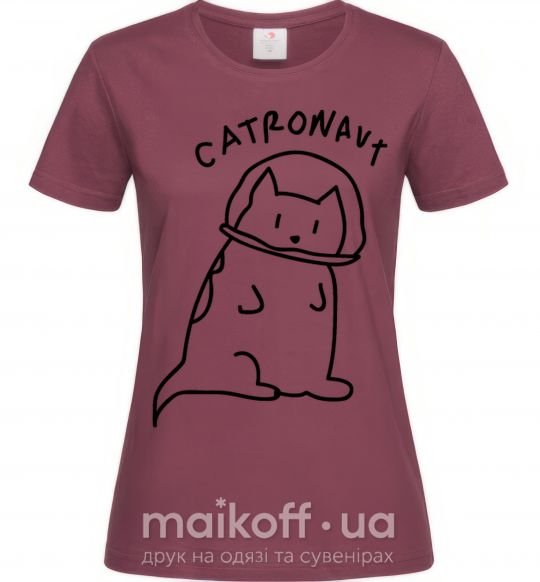 Жіноча футболка Catronaut Бордовий фото