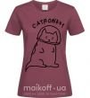 Жіноча футболка Catronaut Бордовий фото