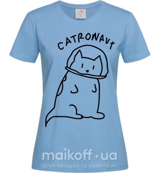Жіноча футболка Catronaut Блакитний фото