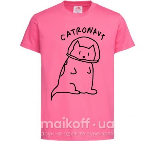 Дитяча футболка Catronaut Яскраво-рожевий фото