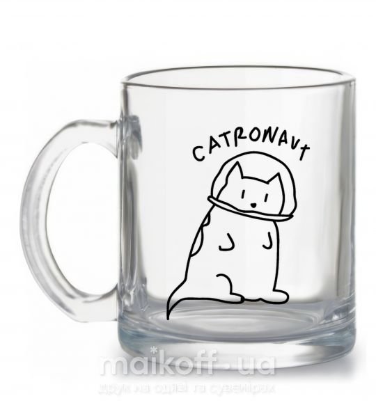 Чашка стеклянная Catronaut Прозрачный фото