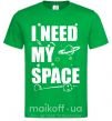 Мужская футболка I need my space Зеленый фото