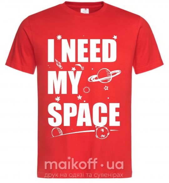 Мужская футболка I need my space Красный фото