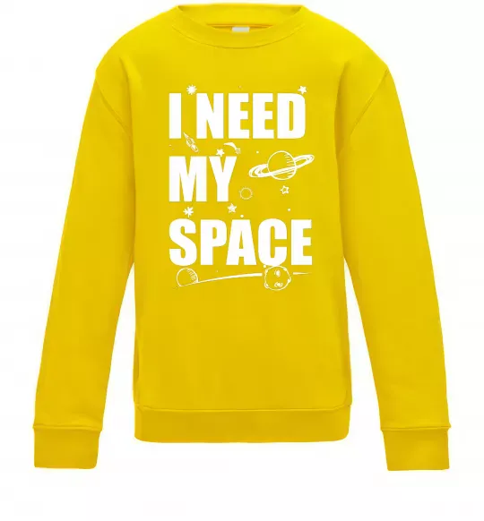 Детский Свитшот I need my space Солнечно желтый фото