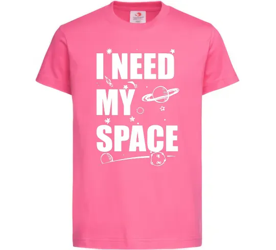 Детская футболка I need my space Ярко-розовый фото