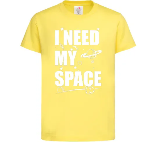 Детская футболка I need my space Лимонный фото