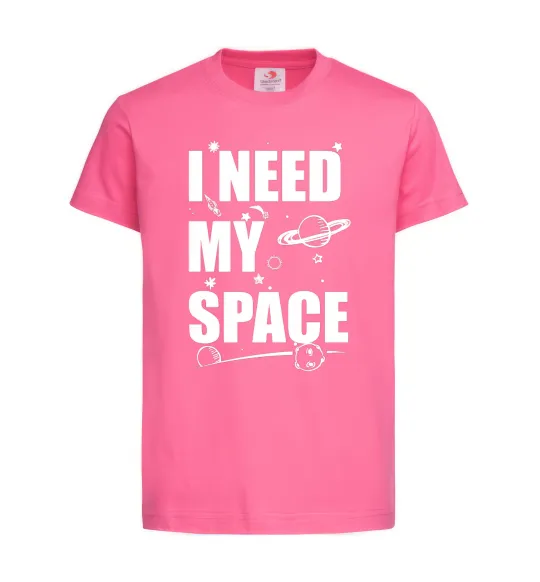 Детская футболка I need my space Ярко-розовый фото