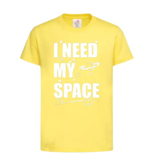 Детская футболка I need my space Лимонный фото