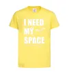Детская футболка I need my space Лимонный фото