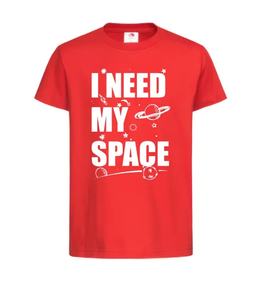 Детская футболка I need my space Красный фото