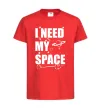Детская футболка I need my space Красный фото