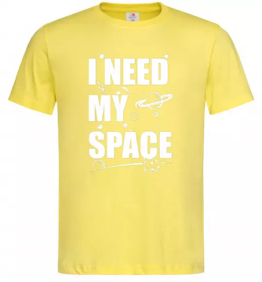 Чоловіча футболка I need my space Лимонний фото