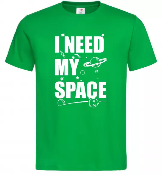 Чоловіча футболка I need my space Зелений фото