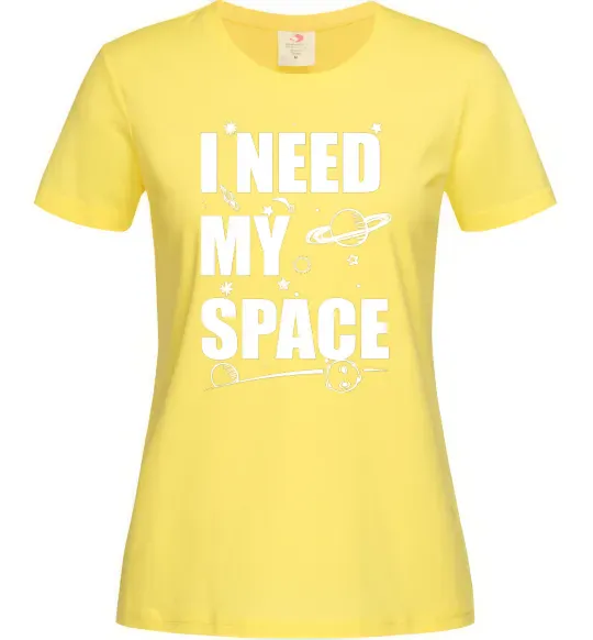 Жіноча футболка I need my space Лимонний фото