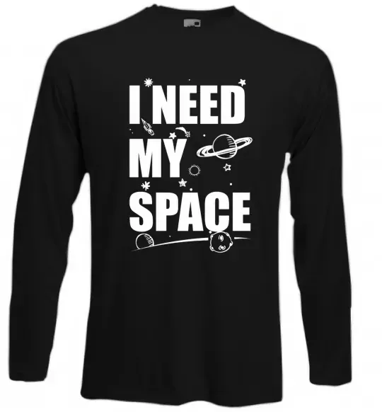 Лонгслив I need my space Черный фото