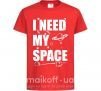 Детская футболка I need my space Красный фото