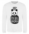 Свитшот Keep calm and love panda Белый фото