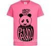 Детская футболка Keep calm and love panda Ярко-розовый фото