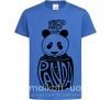Дитяча футболка Keep calm and love panda Яскраво-синій фото